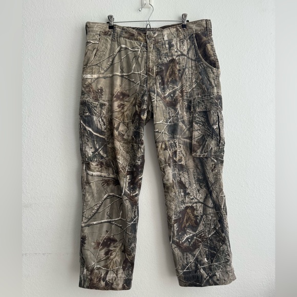 REALTREE AP REDHEAD Camo Cargo Pants Sz W40 L32 Hunting Field Trousers Pants - Picture 3 of 16